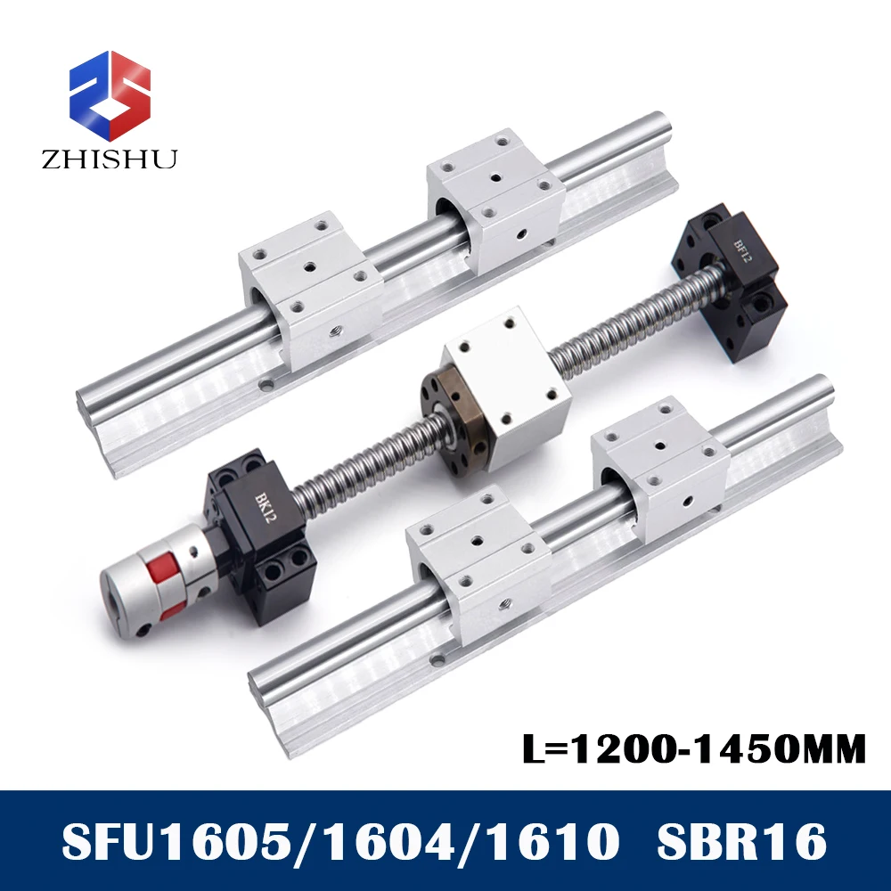 Шариковый винт SFU1605 SFU1610 SFU1604 1200 -1450 мм BK12 BF12 поддержка SBR16 линейная направляющая рельса SBR16UU скользящий блок
Шариковый винт SFU1605 SFU1610 SFU1604 1200 -1450 мм BK12 BF12 поддержка SBR16 линейная направляющая рельса SBR16UU скользящий блок