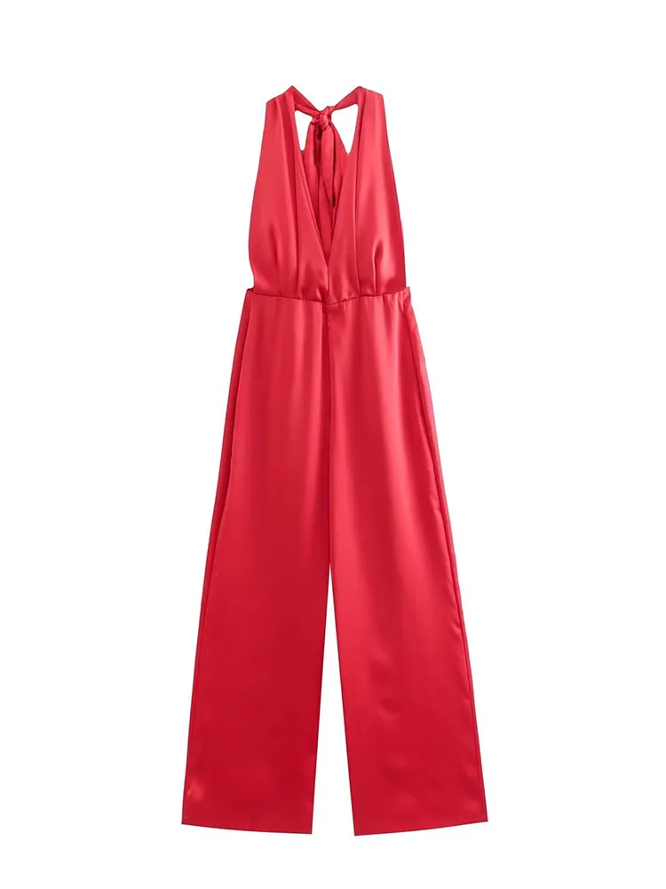 PB&ZA 8342213 Women 2022 New silk satin texture halterneck collar Jumpsuits Vintage Backless Female Playsuits Mujer 8342/213
PB&ZA 8342213 Women 2022 New silk satin texture halterneck collar Jumpsuits Vintage Backless Female Playsuits Mujer 8342/213