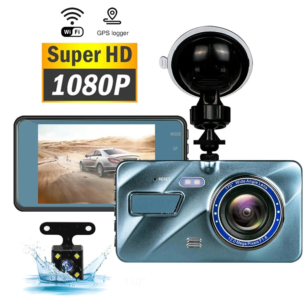 Car DVR WiFi 4.0" Full HD 1080P Dash Cam Rear View Car Cameras Video Recorder Car Accessories Black Box Auto Dashcam GPS Tracker
Car DVR WiFi 4.0" Full HD 1080P Dash Cam Rear View Car Cameras Video Recorder Car Accessories Black Box Auto Dashcam GPS Tracker