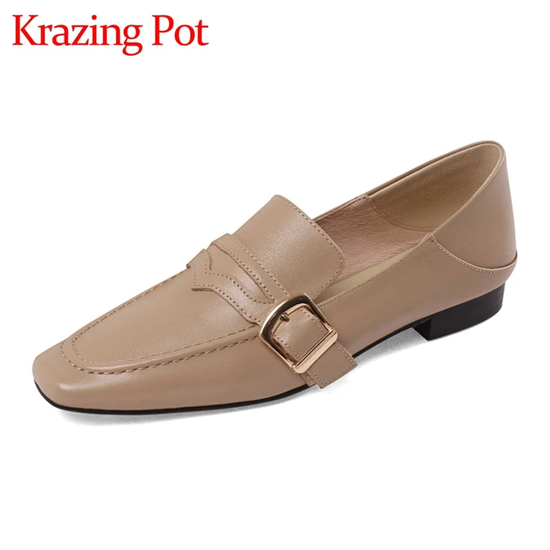 Krazing pot limited customization full grain leather square toe low heel buckle decorations three colors basic women pumps L15
Krazing pot limited customization full grain leather square toe low heel buckle decorations three colors basic women pumps L15