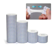 Blue Grid Non-Woven Breathable Tape Skin Healing Protective Fabric Cloth Adhesive Antibacterial Wound Dressing Fixation Bandage