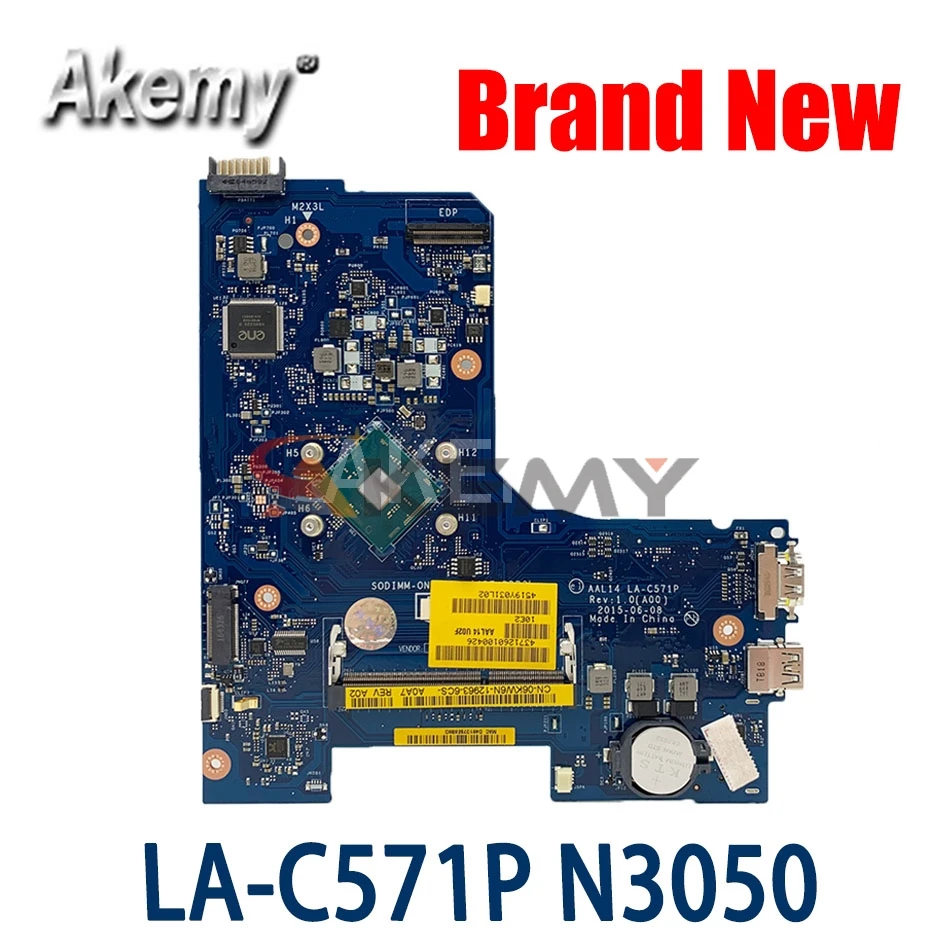 For DELL Inspiron 15 5000 5552 Laptop motherboard AAL14 LA-C571P CN-06KW6N 6KW6N 06KW6N with N3050u CPU DDR3 100% Test ok
For DELL Inspiron 15 5000 5552 Laptop motherboard AAL14 LA-C571P CN-06KW6N 6KW6N 06KW6N with N3050u CPU DDR3 100% Test ok