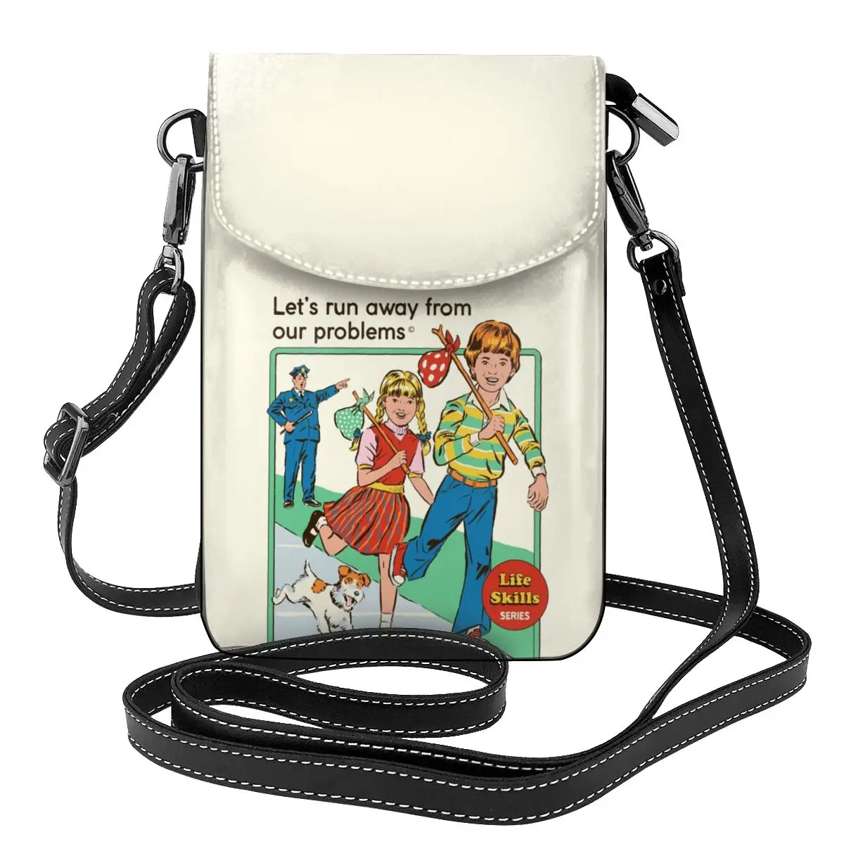 70s Illustration Let's Run Away Shoulder Bag Vintage Humor Funny Leather Business Women Bags Student Fashion Purse
70s Illustration Let's Run Away Shoulder Bag Vintage Humor Funny Leather Business Women Bags Student Fashion Purse