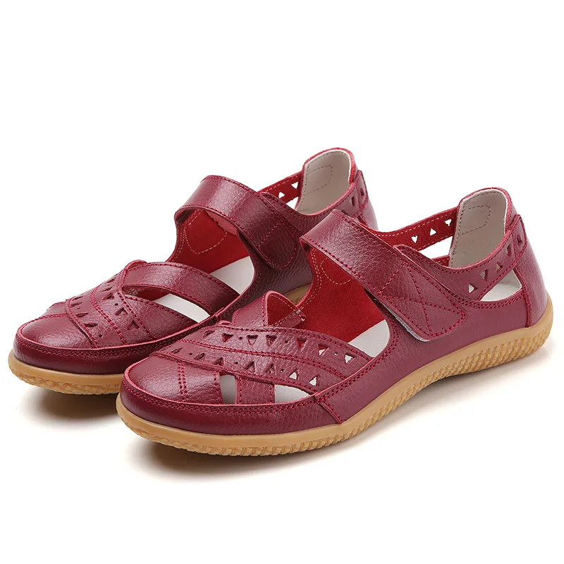 2022 New Genuine Leather Women's Summer Sandals Cut-Outs Woman Flats Shoes Breathable Female Beach Loafers Soft Mother Shoe
2022 New Genuine Leather Women's Summer Sandals Cut-Outs Woman Flats Shoes Breathable Female Beach Loafers Soft Mother Shoe