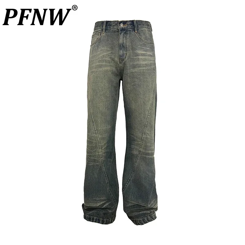 Мужские расклешенные джинсы с эффектом потертости PFNW, повседневные винтажные брюки из денима в стиле High Street, осень 2023, 28W2024
Мужские расклешенные джинсы с эффектом потертости PFNW, повседневные винтажные брюки из денима в стиле High Street, осень 2023, 28W2024