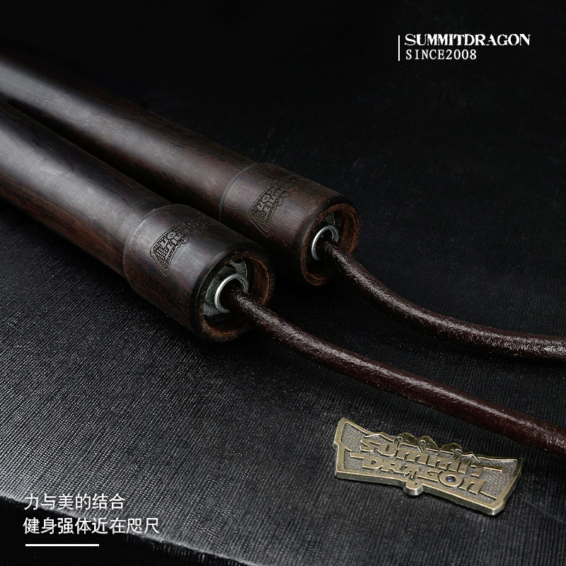 Summitdragon antique ebony handle leather jump rope with wooden handle collection type boxing jump rope
Summitdragon antique ebony handle leather jump rope with wooden handle collection type boxing jump rope