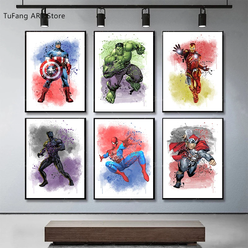 Disney Marvel Avengers Superhero Watercolor Canvas Painting Posters And Prints Pictures Wall Art Kids Home Room Decor Cuadros
Disney Marvel Avengers Superhero Watercolor Canvas Painting Posters And Prints Pictures Wall Art Kids Home Room Decor Cuadros