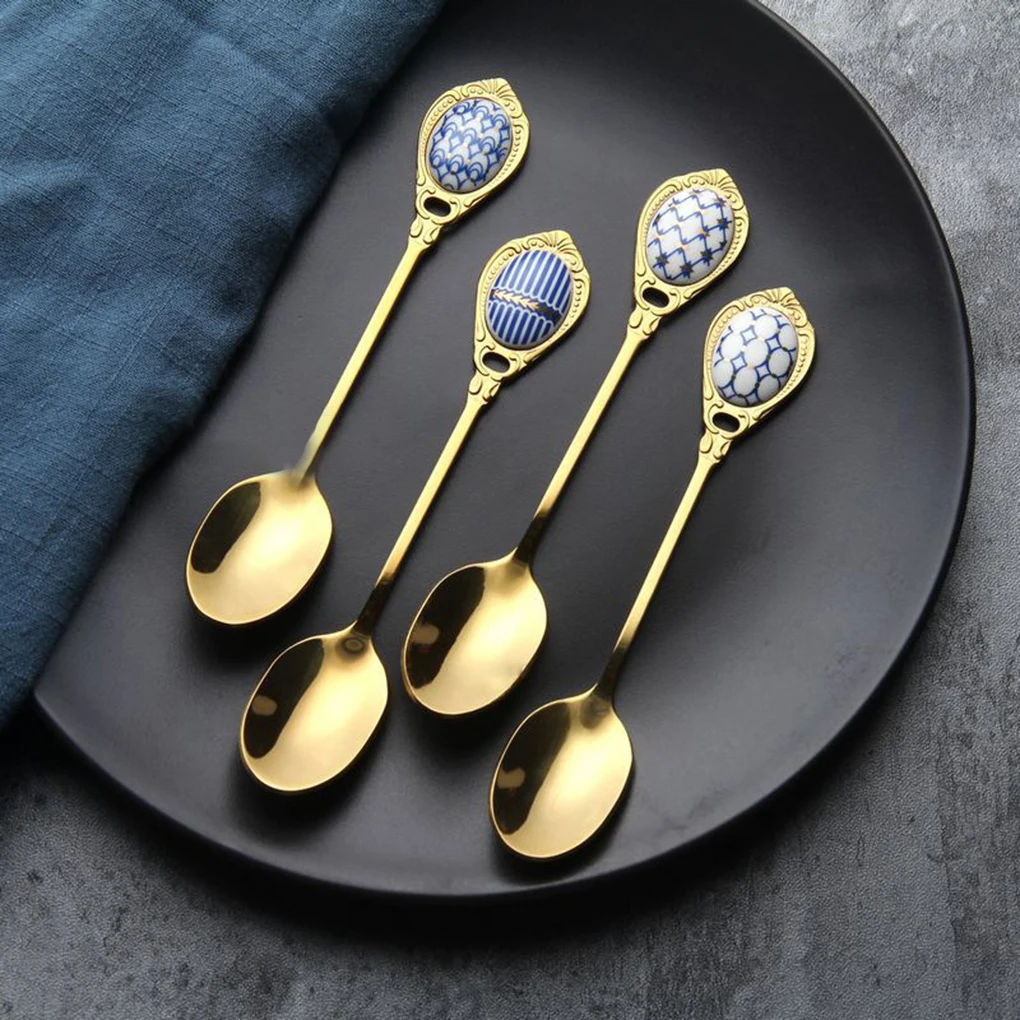 Home Tools Stainless Steel Spoon Tea Coffee Stir Spoon Desserts Snacks Dinnerware Vintage Porcelain Teaspoon
Home Tools Stainless Steel Spoon Tea Coffee Stir Spoon Desserts Snacks Dinnerware Vintage Porcelain Teaspoon