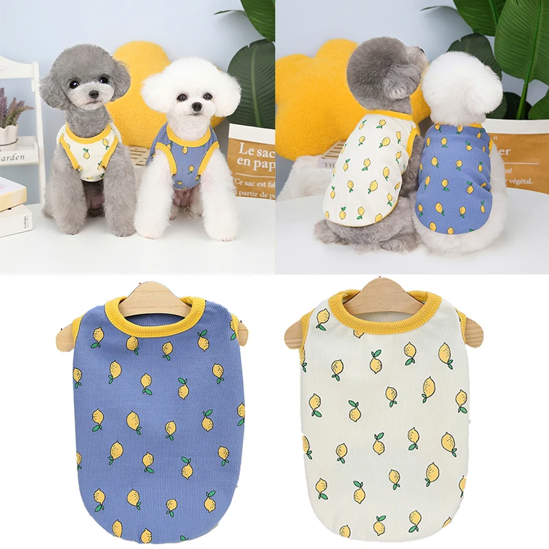 Spring Summer Pet Clothes Products Lemon Printed Cotton Dog Vest Pet Vest Breathable Comfortable Casual Cute Cartoon Pet Vests
Spring Summer Pet Clothes Products Lemon Printed Cotton Dog Vest Pet Vest Breathable Comfortable Casual Cute Cartoon Pet Vests