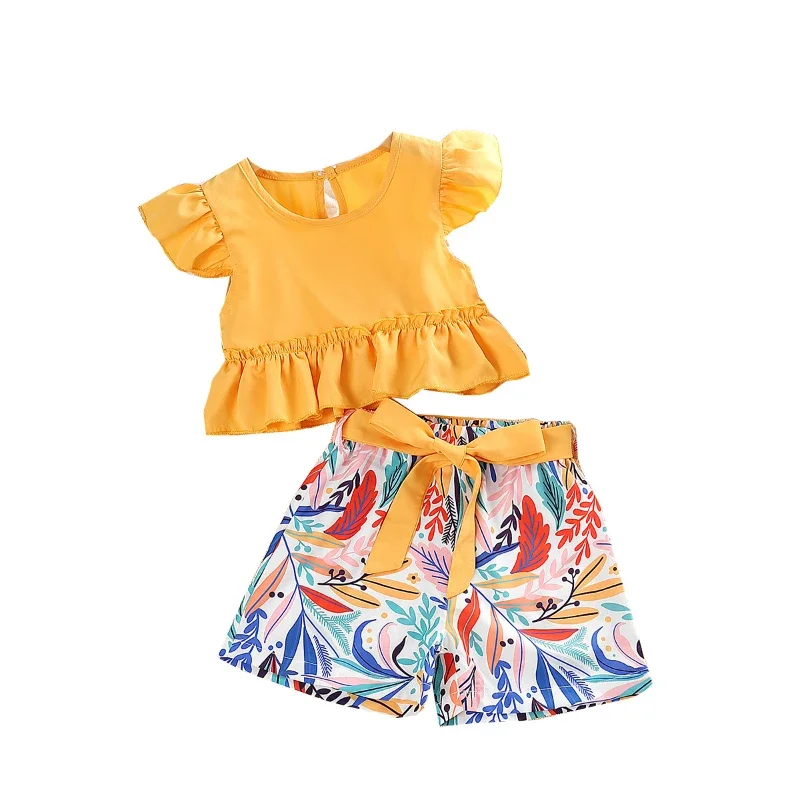 Kids Clothes Girl Summer Lace Butterfly Sleeve Shirt+shorts Tops Shorts Suit Children's Girls Casual Beach Clothing Ropa 3-7yrs
Kids Clothes Girl Summer Lace Butterfly Sleeve Shirt+shorts Tops Shorts Suit Children's Girls Casual Beach Clothing Ropa 3-7yrs