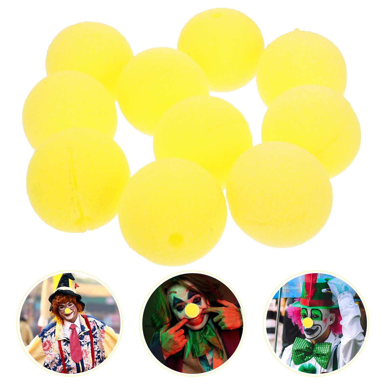 

Clown Nose Noses Party Cosplay Costume Yellow Circus Red Sponge Prop Decor Kids Reindeer Props Supplies Carnival Masquerade Bulk