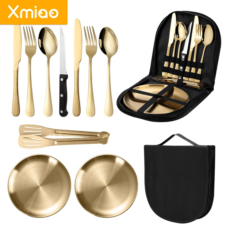 10Pcs/1set Camping Tableware Set Stainless Steel Travel Camping Cutlery Set Portable Knife Fork Cutlery Spoon Dinner Plate Kit
10Pcs/1set Camping Tableware Set Stainless Steel Travel Camping Cutlery Set Portable Knife Fork Cutlery Spoon Dinner Plate Kit
