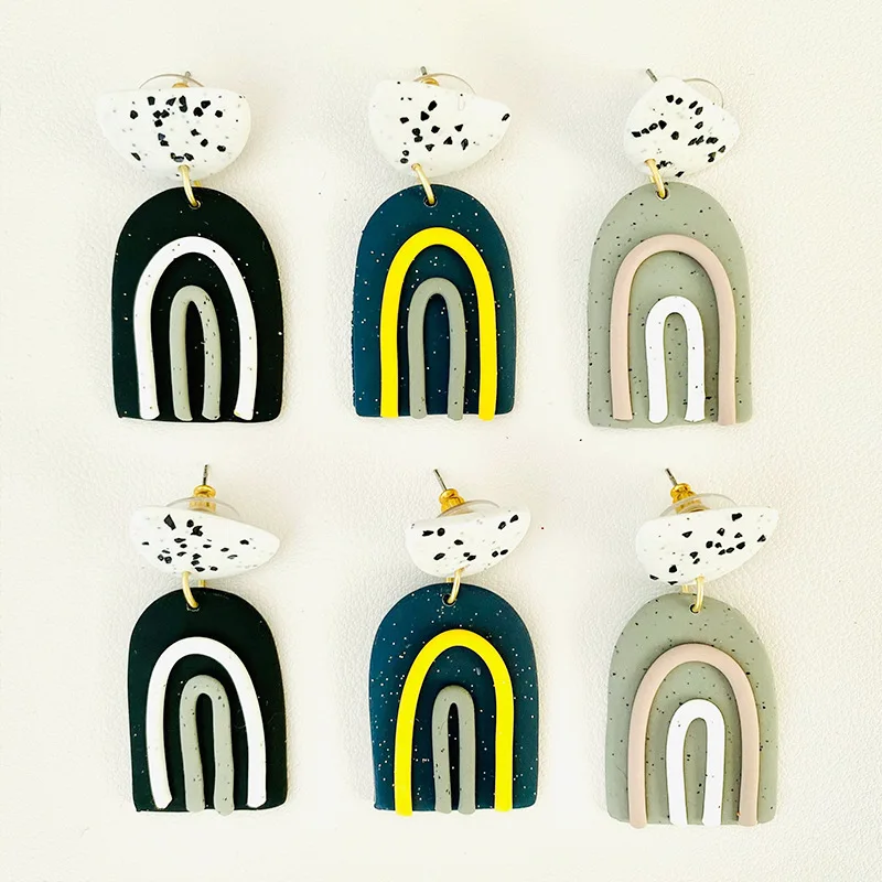 2022 Autumn and Winter Wave Point Soft Pottery Earrings Geometric Bow Multicolor Earthenware Fashion Ins Hot Sale Earrings
2022 Autumn and Winter Wave Point Soft Pottery Earrings Geometric Bow Multicolor Earthenware Fashion Ins Hot Sale Earrings