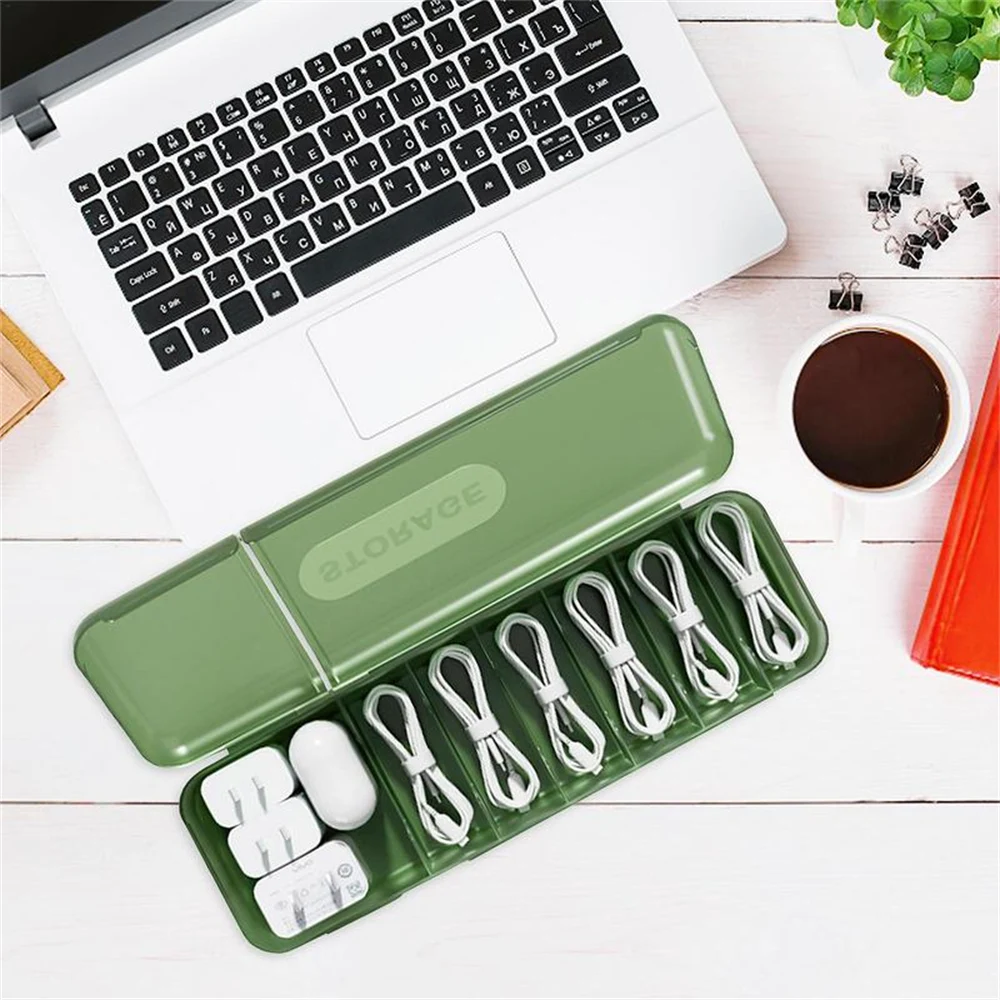 Cable Storage Box Organizer Charger Cord Storage Box With 7 Compartments Reusable Data Cable Storage Case For Home Or Travel
Cable Storage Box Organizer Charger Cord Storage Box With 7 Compartments Reusable Data Cable Storage Case For Home Or Travel