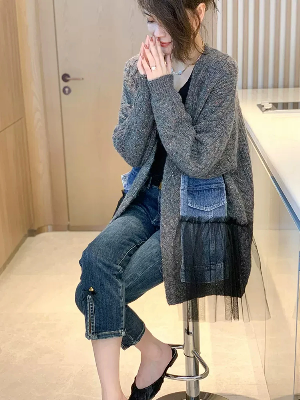 Cardigan Sweater Coat Women's Popular Lazy Wind Medium Long Small Fragrant Knitting Top In Autumn 2022
Cardigan Sweater Coat Women's Popular Lazy Wind Medium Long Small Fragrant Knitting Top In Autumn 2022