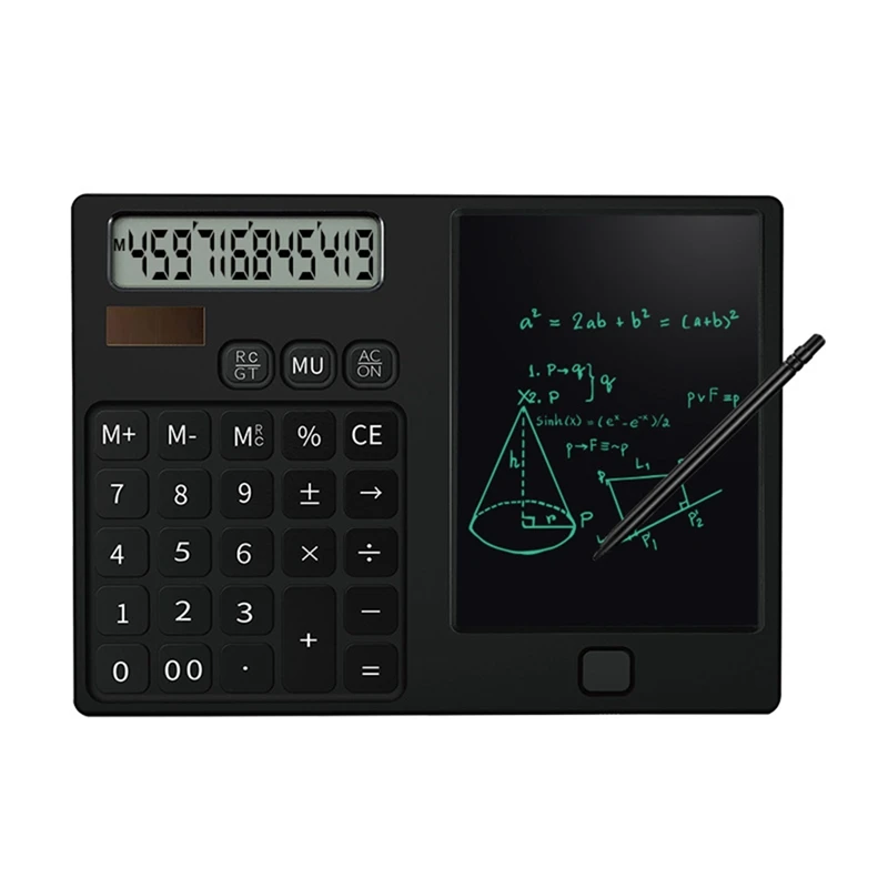Calculators,12-Digit Display Pocket Desktop Calculator with Erasable Wiriting Pad for Student School Black
Calculators,12-Digit Display Pocket Desktop Calculator with Erasable Wiriting Pad for Student School Black