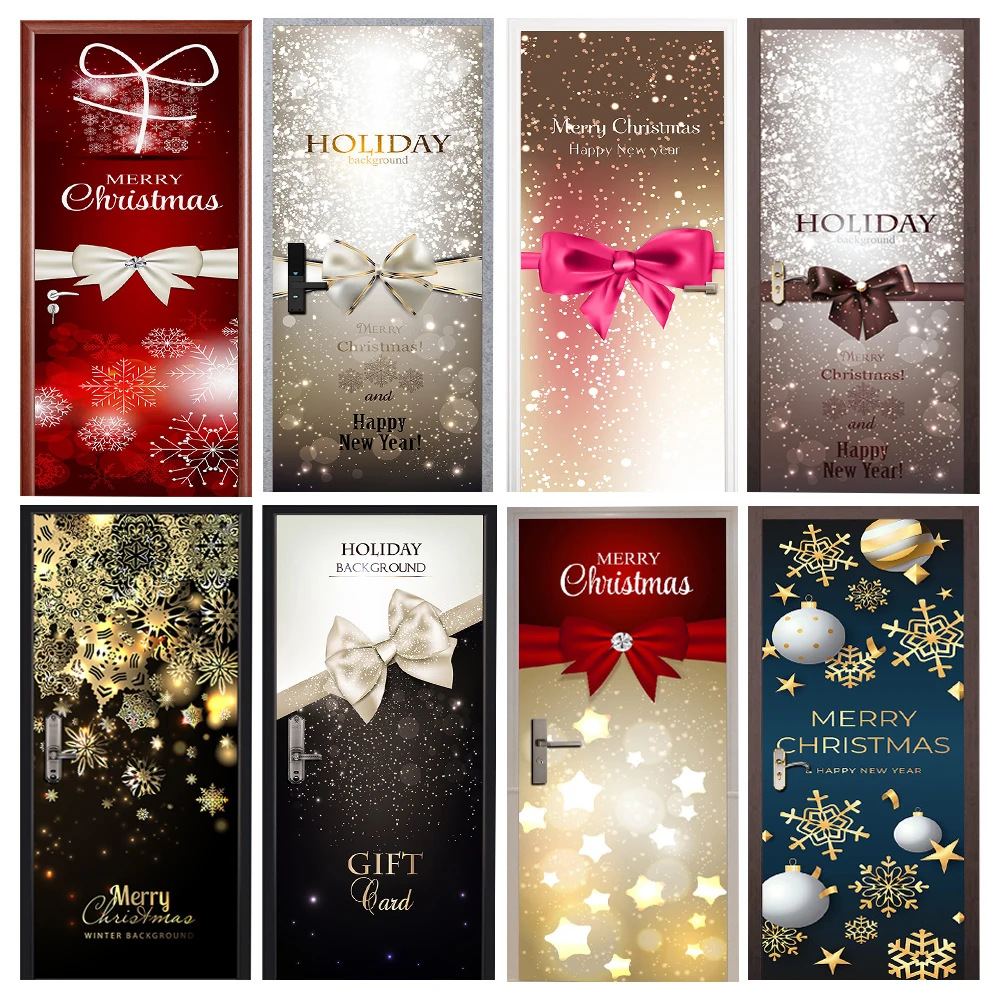 Christmas Series Winter Door Stickers Adhesive Happy New Year Bow Tie Bell Door Decor 3D Door Sticker Mural Wardrobes Wallpaper
Christmas Series Winter Door Stickers Adhesive Happy New Year Bow Tie Bell Door Decor 3D Door Sticker Mural Wardrobes Wallpaper