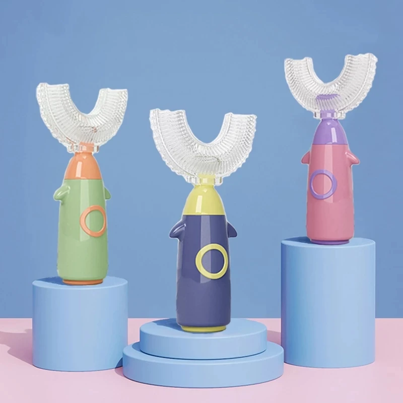 Children's Toothbrush U Shape 360 Degree Kids Oral Care Teeth Cleaning Baby Food Grade Silicone Brush Dental Head 1-12 Years Old
Children's Toothbrush U Shape 360 Degree Kids Oral Care Teeth Cleaning Baby Food Grade Silicone Brush Dental Head 1-12 Years Old