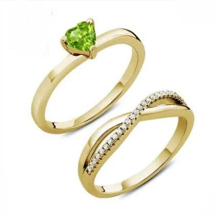 ANGLANG 2PC Women Heart Shape Finger Rings Wedding Engagement Jewelry Dazzling Cubic Zircon Gorgeous Female Classic Set
ANGLANG 2PC Women Heart Shape Finger Rings Wedding Engagement Jewelry Dazzling Cubic Zircon Gorgeous Female Classic Set