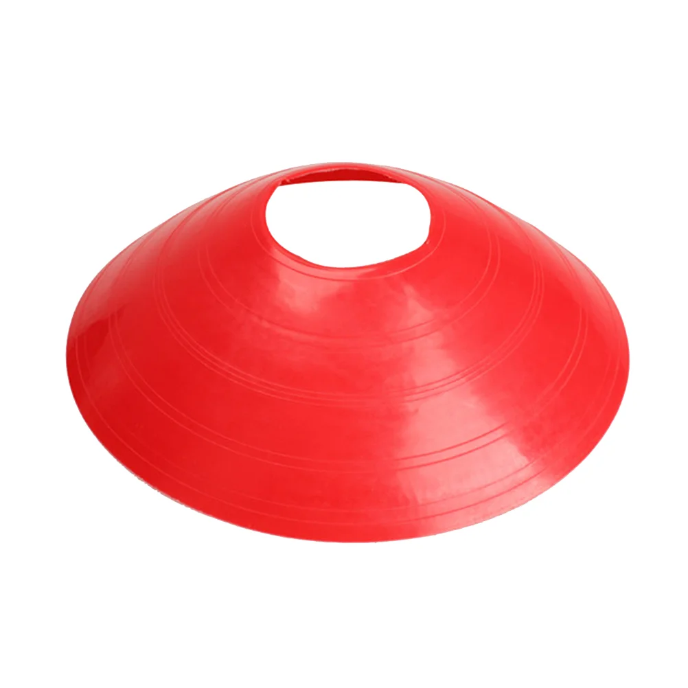 

12PC Marker Discs Football Soccer Rugby Round Cones Sports Equipment for Fitness Training (Red)