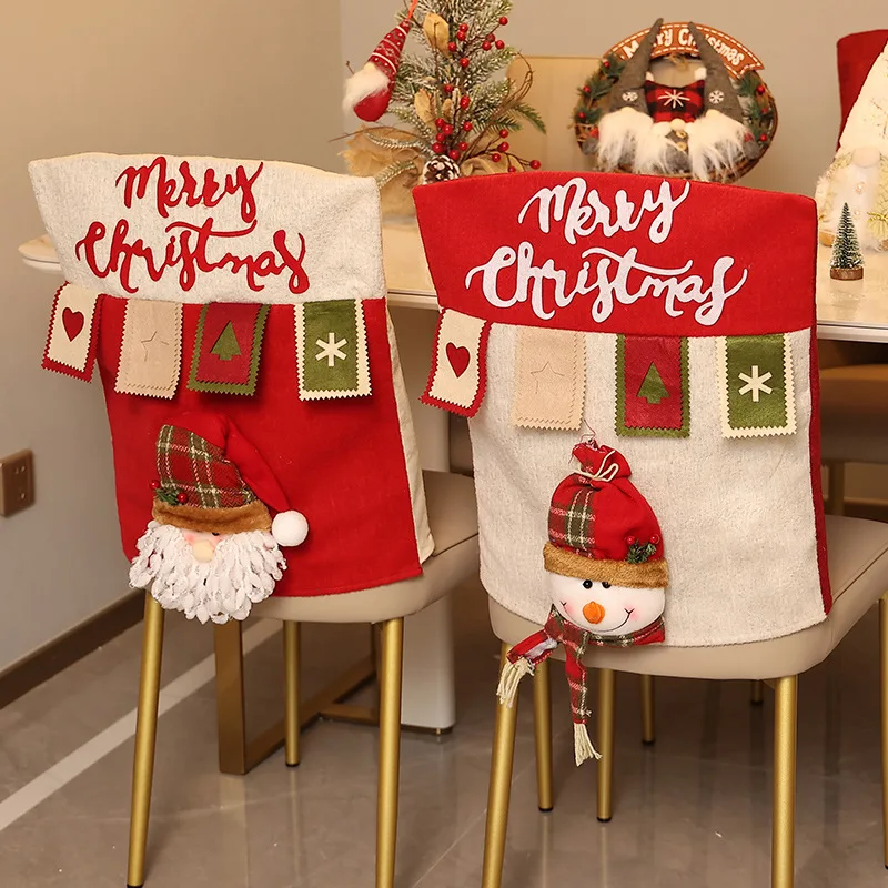 Christmas Decorations Cartoon Color Three-dimensional Figure Chair Cover Moose Kitchen Dress-up Props Chair Covers Dining Room
Christmas Decorations Cartoon Color Three-dimensional Figure Chair Cover Moose Kitchen Dress-up Props Chair Covers Dining Room