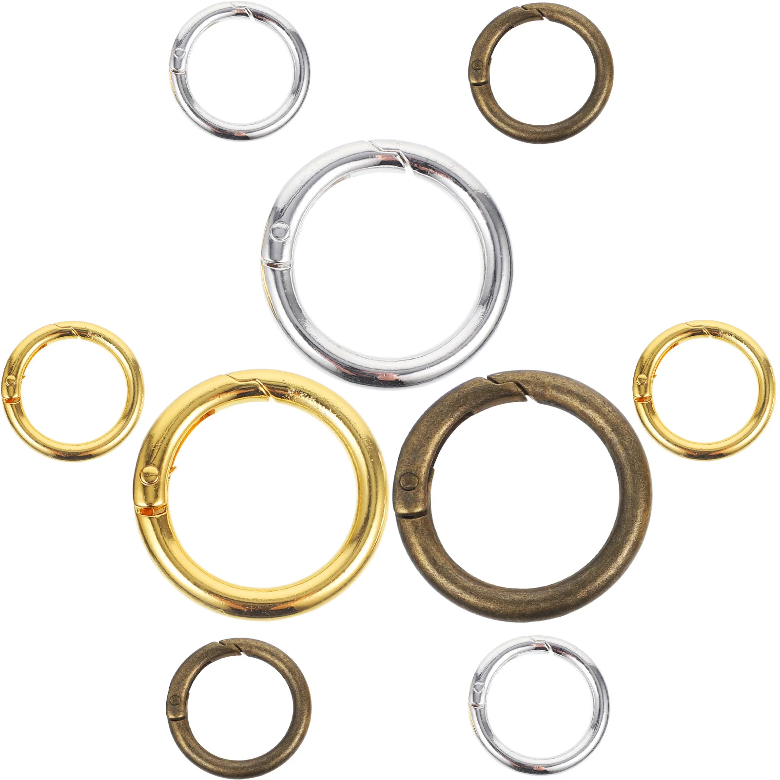 Цепочки для ключей 15 шт., поделки, кольцо с пряжкой, круглые зажимы для ключей, красочные пружинные кольца, кольца для ключей, цветные застежки, сплит из сплава 
Цепочки для ключей 15 шт., поделки, кольцо с пряжкой, круглые зажимы для ключей, красочные пружинные кольца, кольца для ключей, цветные застежки, сплит из сплава