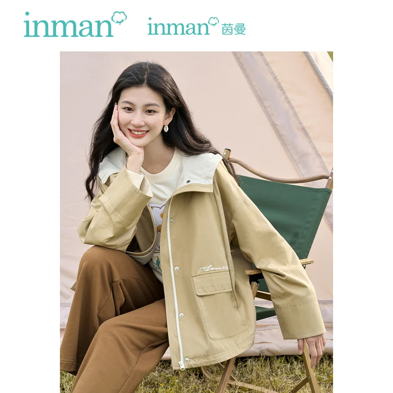 INMAN Women Hooded Jacket 2023 Autumn Long Sleeve Loose Coat Embroidery Drawstring Hem Fashion Casual Versatile Khaki Outwear
INMAN Women Hooded Jacket 2023 Autumn Long Sleeve Loose Coat Embroidery Drawstring Hem Fashion Casual Versatile Khaki Outwear