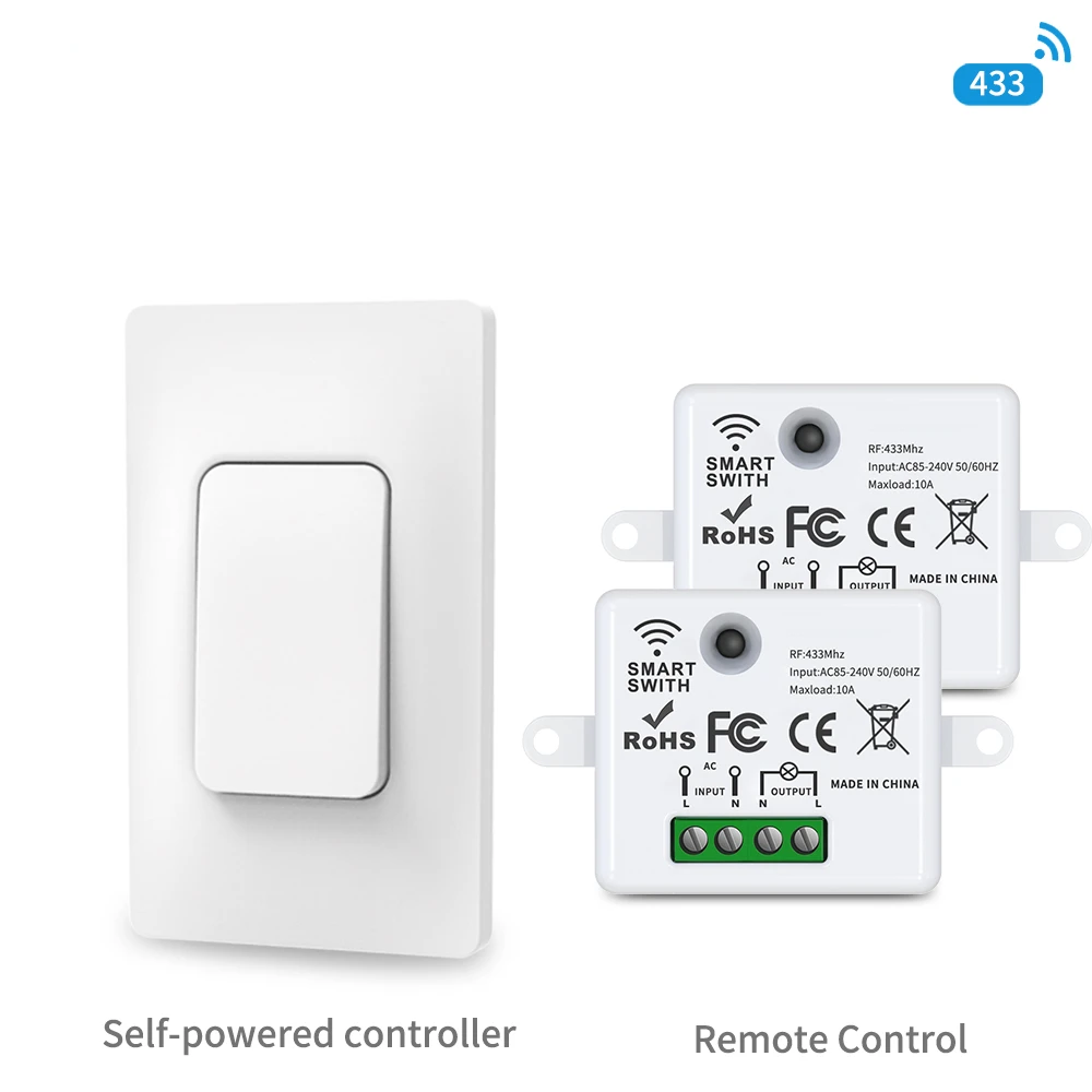 Wireless controller Switches RF433,waterproof,no battery required,energy saving Wall Light Switch Kinetic energy Switch
Wireless controller Switches RF433,waterproof,no battery required,energy saving Wall Light Switch Kinetic energy Switch