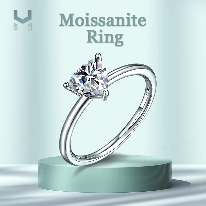 Classic Triangle 1.0ct Moissanite Ring 925S Silver Fantastic Shape Lab Diamond CVD HPHT Original Jewelry For Women
Classic Triangle 1.0ct Moissanite Ring 925S Silver Fantastic Shape Lab Diamond CVD HPHT Original Jewelry For Women