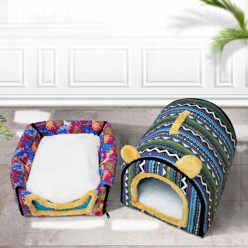 Dog House Kennel Soft Pet Bed Tent Indoor Enclosed Warm Plush Sleeping Nest Basket with Removable Cushion Travel Dog Accessories
Dog House Kennel Soft Pet Bed Tent Indoor Enclosed Warm Plush Sleeping Nest Basket with Removable Cushion Travel Dog Accessories