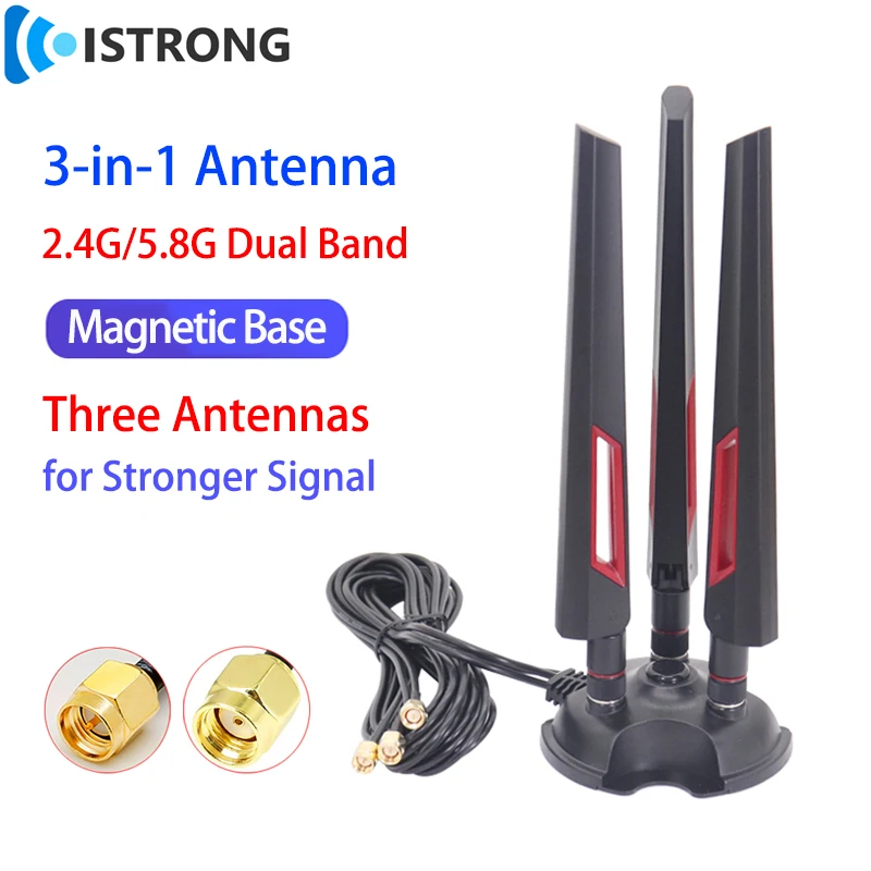 Настольная антенна 3 в 1 с магнитным основанием, 2,4/5,8 ГГц, двухдиапазонный усилитель, комнатный Wi-Fi роутер, беспроводная сетевая карта, Мобиль...
Настольная антенна 3 в 1 с магнитным основанием, 2,4/5,8 ГГц, двухдиапазонный усилитель, комнатный Wi-Fi роутер, беспроводная сетевая карта, Мобиль...