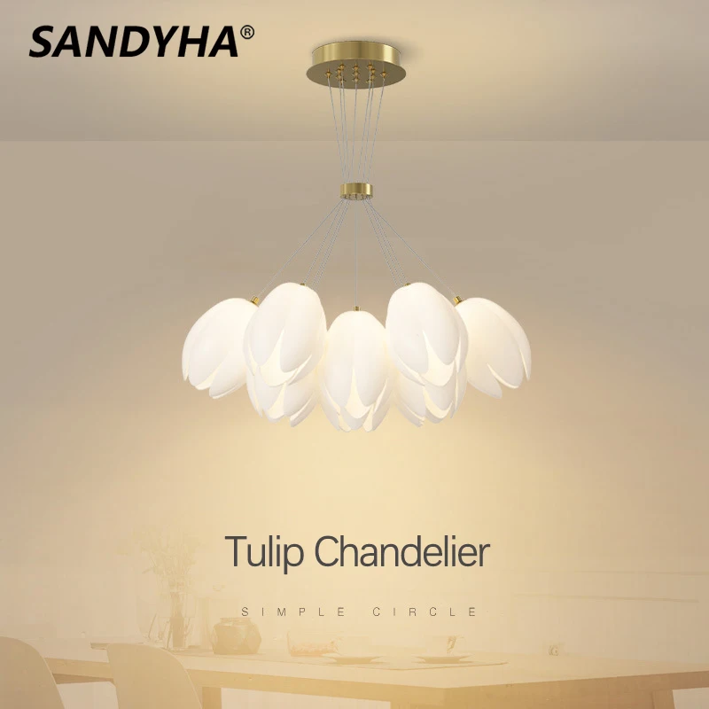 Modern White Tulip Chandeliers Lustres Plafond Flower Pendant Lamp for Bedroom Living Dining Room Decor Led Light Lampara Lustre
Modern White Tulip Chandeliers Lustres Plafond Flower Pendant Lamp for Bedroom Living Dining Room Decor Led Light Lampara Lustre