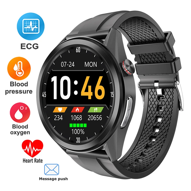 

New ECG PPG Smart Watch Men Women Sports Tracker Smartwatch With Temperature HR BP SPO2 Sleep Monitoring Call Message Reminder