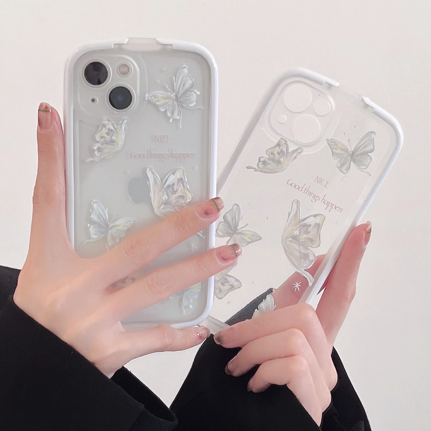Sweet fairy border bracket white butterfly transparent Phone Case For iPhone 13 11 12 Pro Max Xs Max XR case Cute Cartoon Cover
Sweet fairy border bracket white butterfly transparent Phone Case For iPhone 13 11 12 Pro Max Xs Max XR case Cute Cartoon Cover