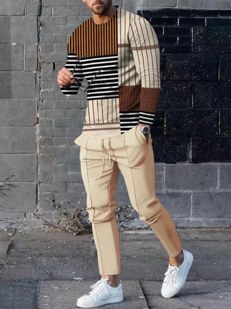 Men's Clothing Fashion T Shirt Pants 2 Piece Sets Sweatshirt Suits T-shirts Sweatpants Outfits Casual Print Trousers Tracksuits
Men's Clothing Fashion T Shirt Pants 2 Piece Sets Sweatshirt Suits T-shirts Sweatpants Outfits Casual Print Trousers Tracksuits
