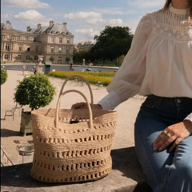 Handmade Straw Woven Handbags Women Hollow Out Large Capacity Shoulder Beach Holiday Bag Casual Simple Femme Hand Bags 2022
Handmade Straw Woven Handbags Women Hollow Out Large Capacity Shoulder Beach Holiday Bag Casual Simple Femme Hand Bags 2022