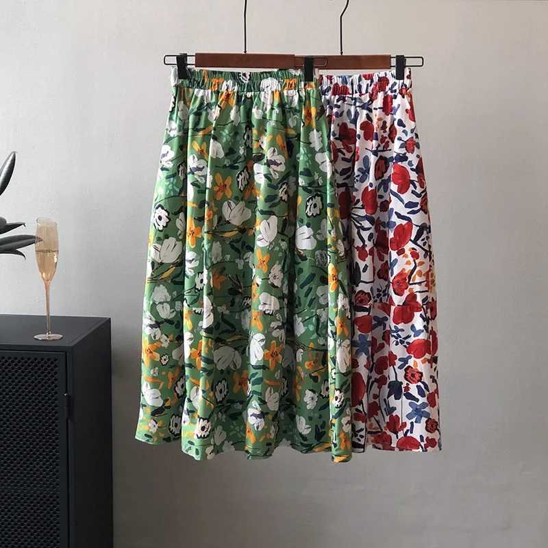 Floral Print A Line Midi Skirt Red Green Summer Spring High Waist Casual Women Skirts
Floral Print A Line Midi Skirt Red Green Summer Spring High Waist Casual Women Skirts