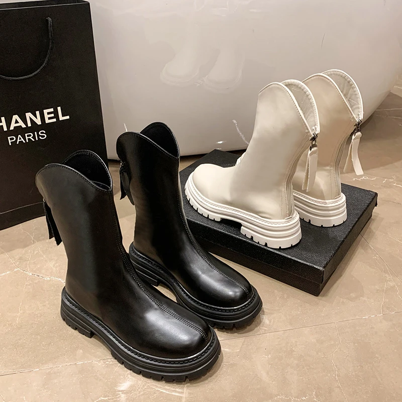 Autumn Womens Fashion Boots 2022 New Simple and Versatile PU Fabric Thick-soled Boots Boots Sweet Sexy Custom Shoes Black
Autumn Womens Fashion Boots 2022 New Simple and Versatile PU Fabric Thick-soled Boots Boots Sweet Sexy Custom Shoes Black