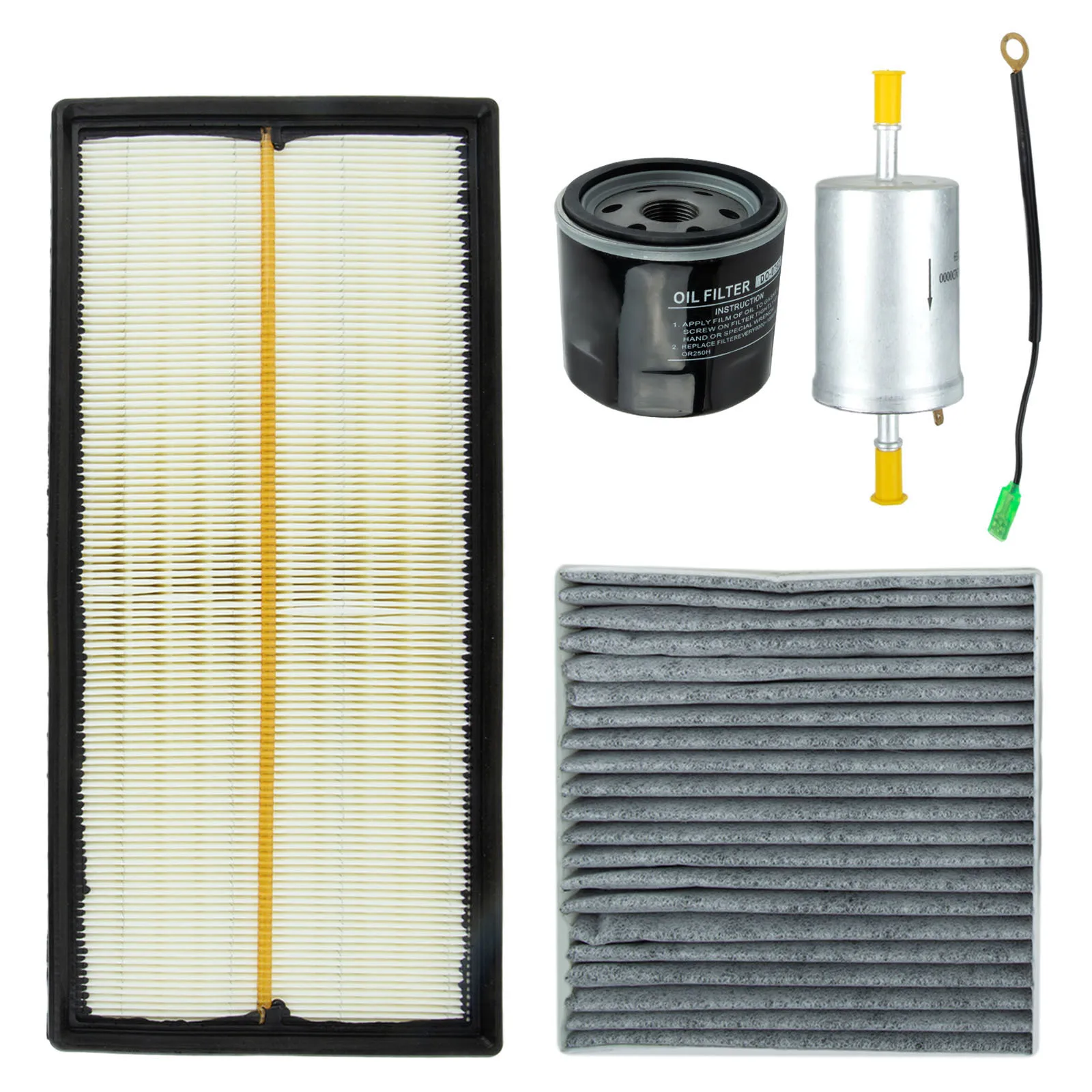 4pcs Plastic & Metal Cabin Air Filter Oil-Filter Fuel-Filter Set Suitable For Trumpchi GAC GS8 2017-2020 Direct Replacement
4pcs Plastic & Metal Cabin Air Filter Oil-Filter Fuel-Filter Set Suitable For Trumpchi GAC GS8 2017-2020 Direct Replacement