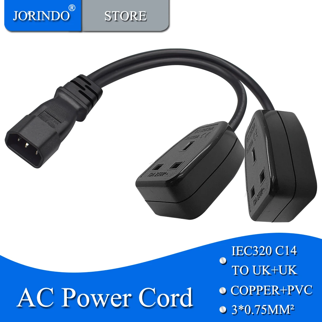 Шнур питания переменного тока IEC320 C14 в Великобританию, двойной Британский Стандартный тройной квадратный разъем к вилке C14, разветвитель Y-типа, шнур питания
Шнур питания переменного тока IEC320 C14 в Великобританию, двойной Британский Стандартный тройной квадратный разъем к вилке C14, разветвитель Y-типа, шнур питания