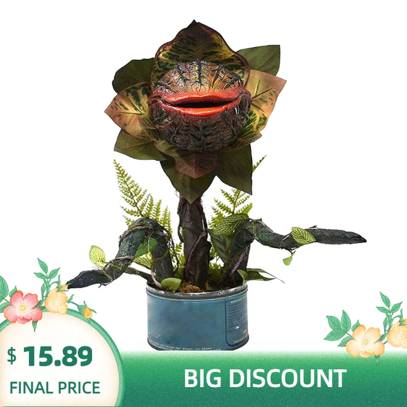 Украшение в виде цветка пиранхи на Хэллоуин, реквизит из фильма, украшения из смолы, маленький магазин ужасов, страшное растение, украшение для сада на Хэллоуин 
Украшение в виде цветка пиранхи на Хэллоуин, реквизит из фильма, украшения из смолы, маленький магазин ужасов, страшное растение, украшение для сада на Хэллоуин