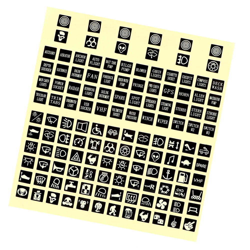 132 X Fuse Box / Switch Stickers Labels Decal Instrument Board Car Boat Panel Decorative Stickers For Interior Buttons
132 X Fuse Box / Switch Stickers Labels Decal Instrument Board Car Boat Panel Decorative Stickers For Interior Buttons