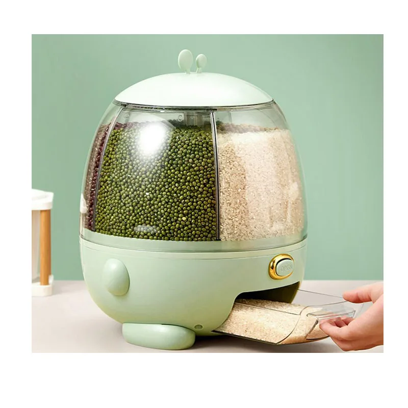 Rotatable Food Storage Rice Bucket 6-Grid Classified Insect Proof And Moisture-Proof Grain Storage Box
Rotatable Food Storage Rice Bucket 6-Grid Classified Insect Proof And Moisture-Proof Grain Storage Box