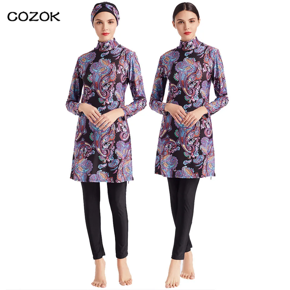 Conservative Swimsuit Hooded Digital Printed Swimsuit Sportswear Shrimp Asia Muslim Swimwear Hijab Digital printing swimwear 
Conservative Swimsuit Hooded Digital Printed Swimsuit Sportswear Shrimp Asia Muslim Swimwear Hijab Digital printing swimwear