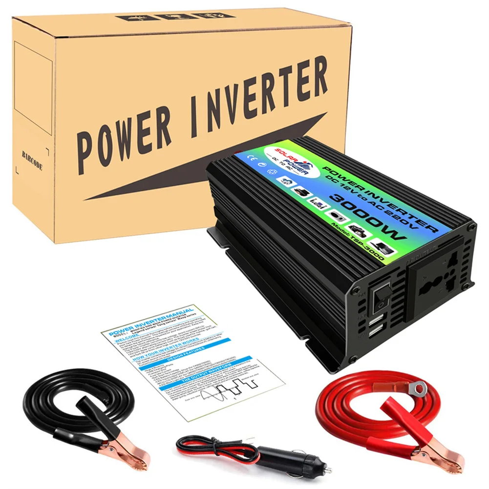 300W Boat Car Converter Power Inverter DC 12V To AC 110V/220V Invertor Dual USB Ports Electronic Accessories Mufti-Protection
300W Boat Car Converter Power Inverter DC 12V To AC 110V/220V Invertor Dual USB Ports Electronic Accessories Mufti-Protection
