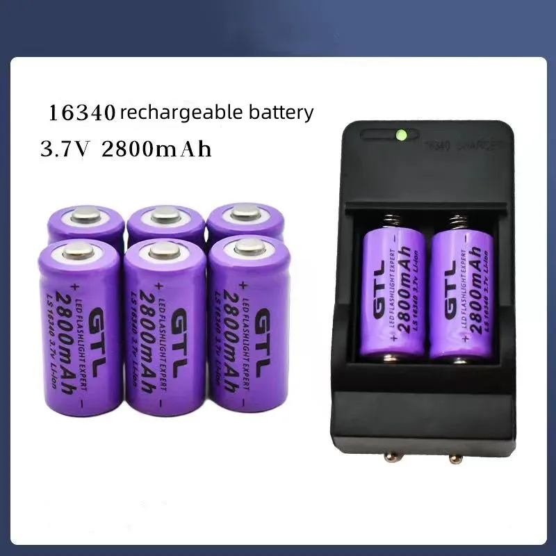 Batteries Li-ion rechargeables 16340 3.7V 2800mAh pour lampe de poche LED chargeur mural de voyage CR123A nouveauté
Batteries Li-ion rechargeables 16340 3.7V 2800mAh pour lampe de poche LED chargeur mural de voyage CR123A nouveauté