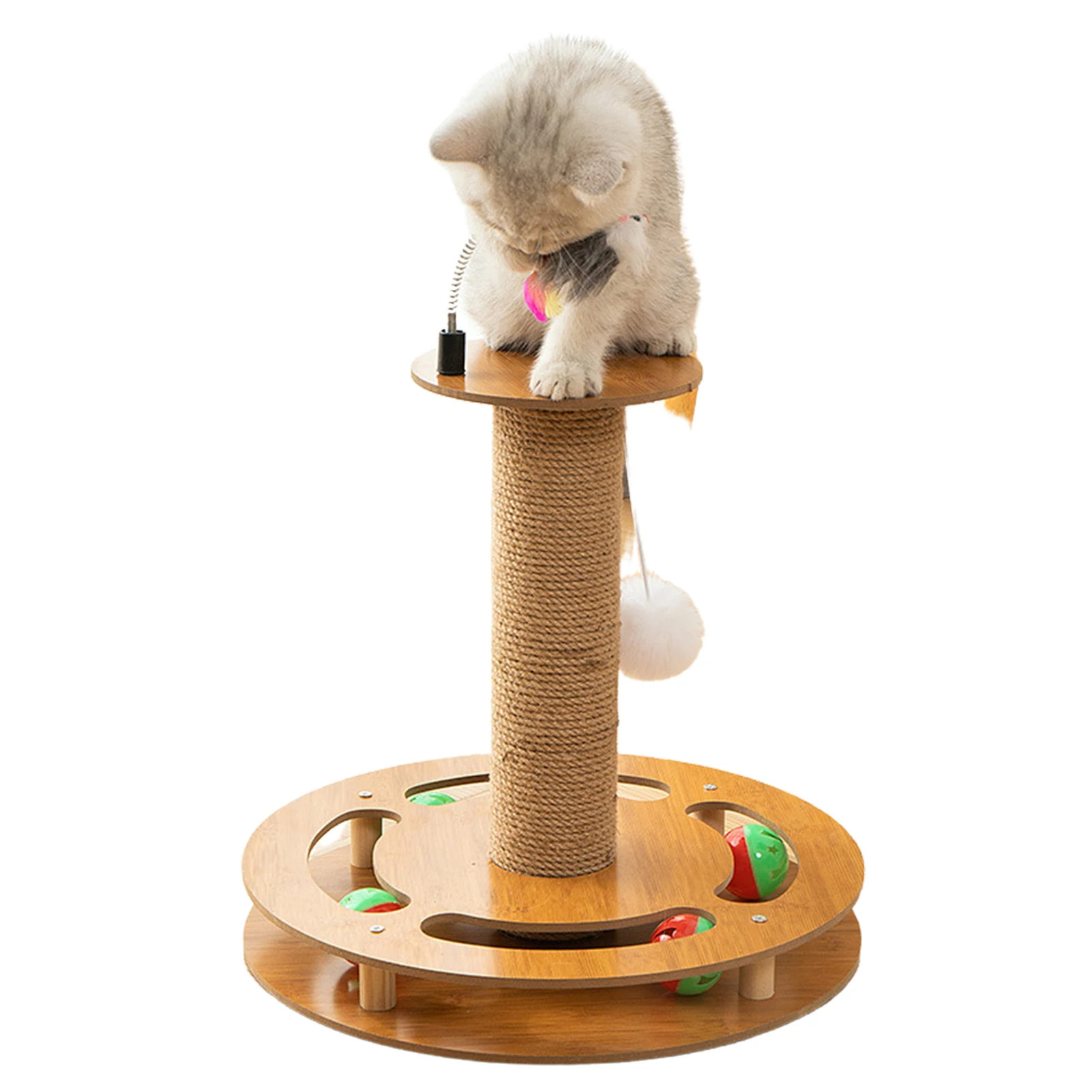4 In 1 Cat Scratching Post Cat Scratcher With Moving Dangling Ball And Spring Stick Toy Multifunctional Cat Exercise Moving Cat
4 In 1 Cat Scratching Post Cat Scratcher With Moving Dangling Ball And Spring Stick Toy Multifunctional Cat Exercise Moving Cat