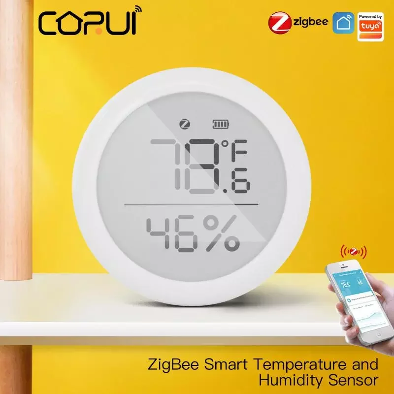 ZigBee Smart Temperature And Humidity Sensor Indoor Hygrometer With LCD Display Remote Control Hub Gateway Smart Home
ZigBee Smart Temperature And Humidity Sensor Indoor Hygrometer With LCD Display Remote Control Hub Gateway Smart Home