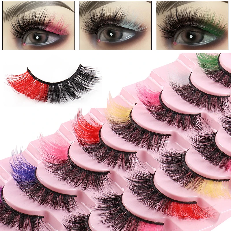 7 Pairs Colored 3D Full Strip Lashes Bulk Faux Wispy Natural Mink Lashes Pack Short Wholesales Natural False Eyelashes
7 Pairs Colored 3D Full Strip Lashes Bulk Faux Wispy Natural Mink Lashes Pack Short Wholesales Natural False Eyelashes