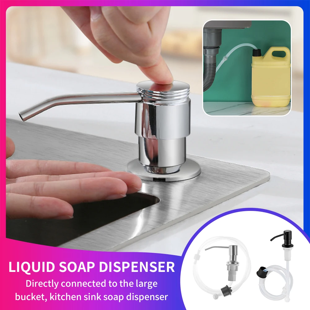 Stainless Steel Soap Dispenser Extension Tube Sink Liquid Soap Dispenser Lotion Detergent Hand Press Pumps For Bathroom Kitchen
Stainless Steel Soap Dispenser Extension Tube Sink Liquid Soap Dispenser Lotion Detergent Hand Press Pumps For Bathroom Kitchen